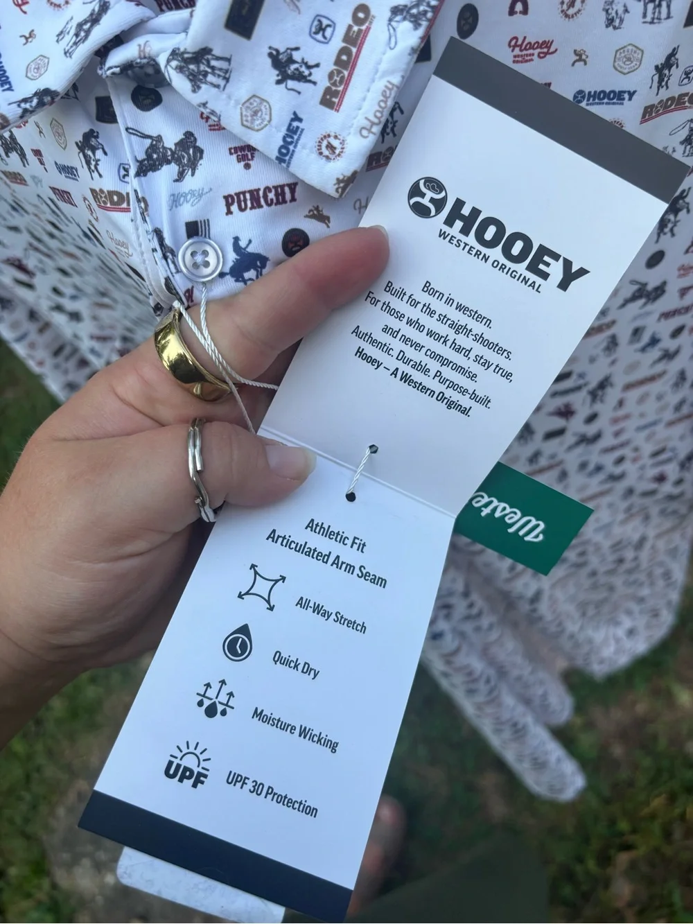 Hooey “The Weekender” Cowboy Golf Polo in Western Print